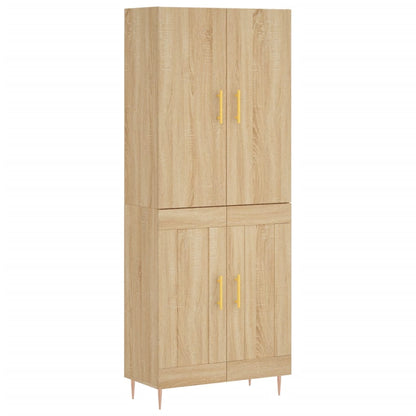 Highboard Sonoma-Eiche 69,5x34x180 cm Holzwerkstoff