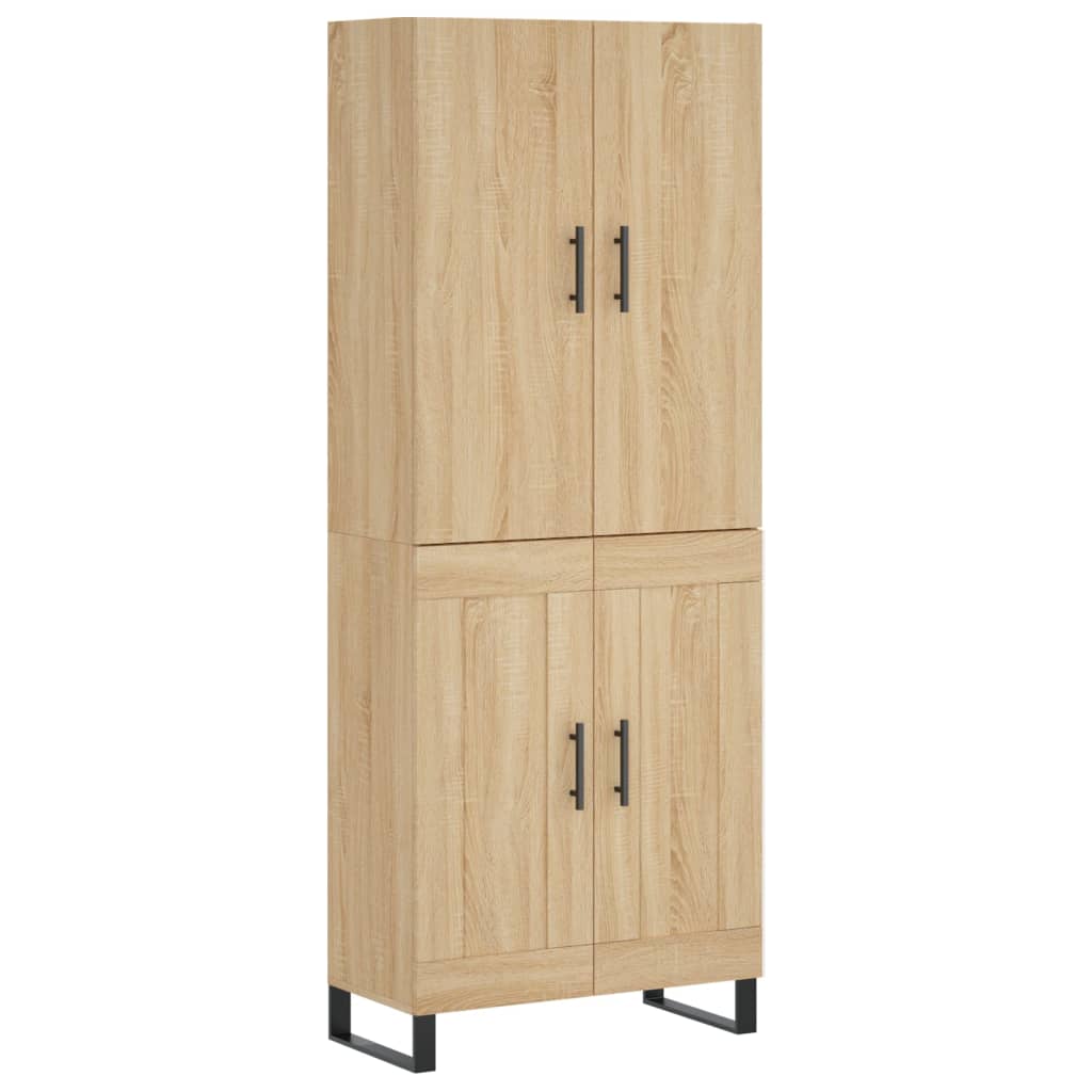 Highboard Sonoma-Eiche 69,5x34x180 cm Holzwerkstoff
