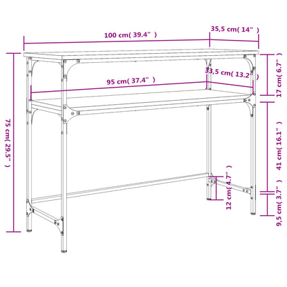 Konsolentisch Schwarz 100x35,5x75 cm Holzwerkstoff