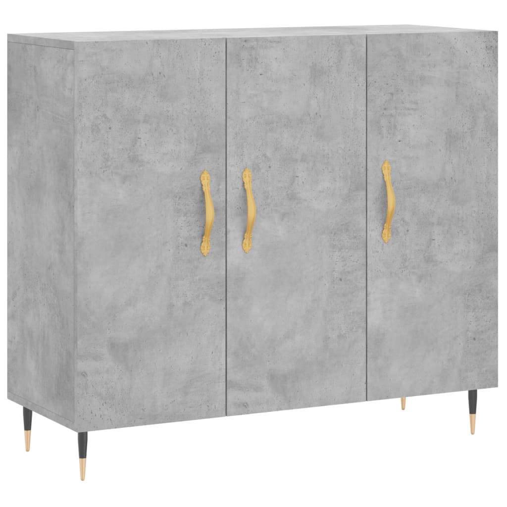 Sideboard Betongrau 90x34x80 cm Holzwerkstoff