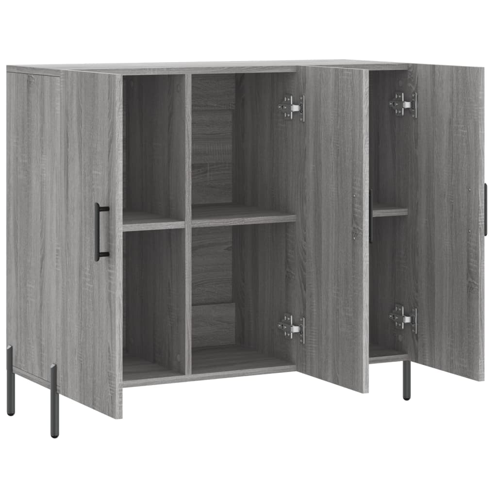 Sideboard Grau Sonoma 90x34x80 cm Holzwerkstoff