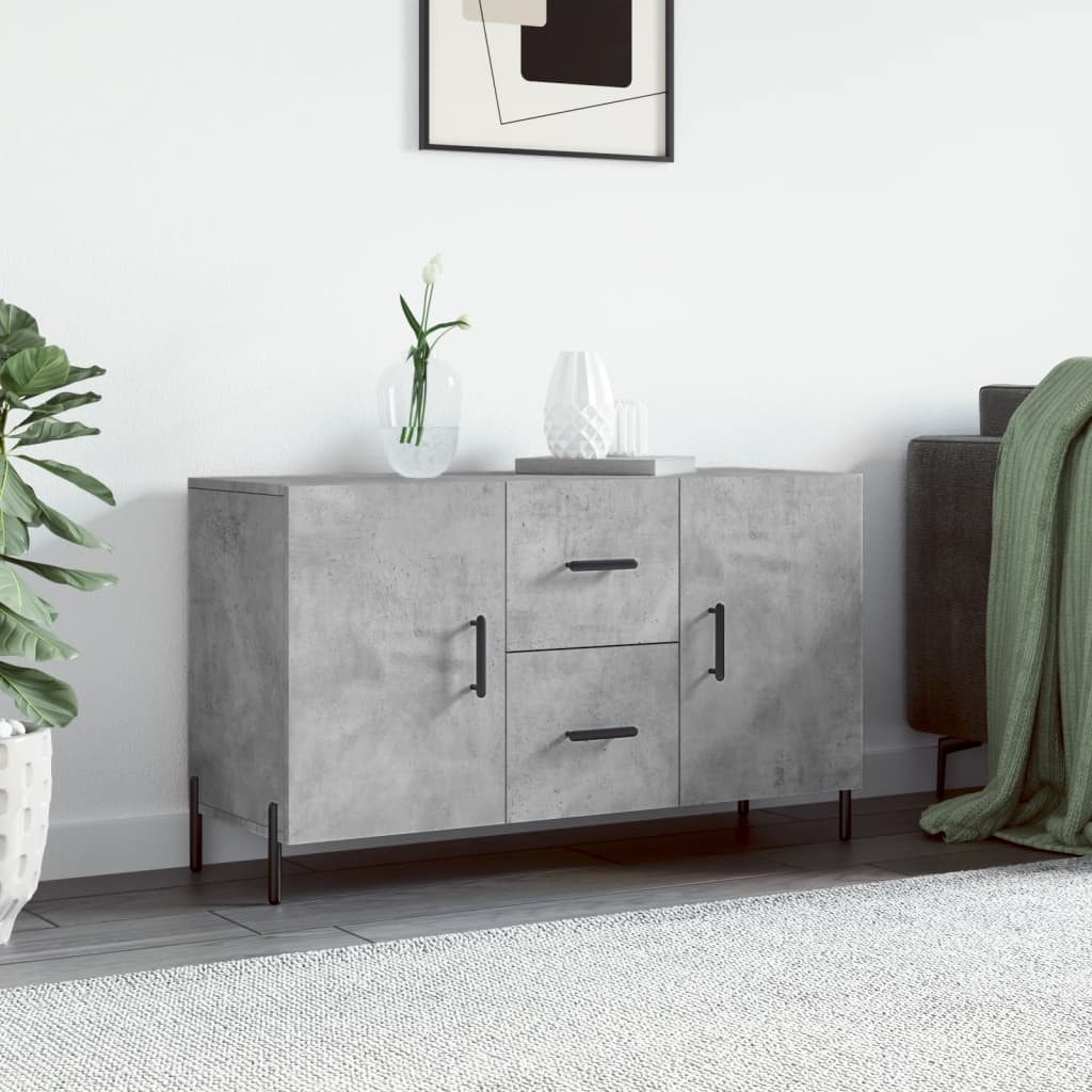 Sideboard Betongrau 100x36x60 cm Holzwerkstoff