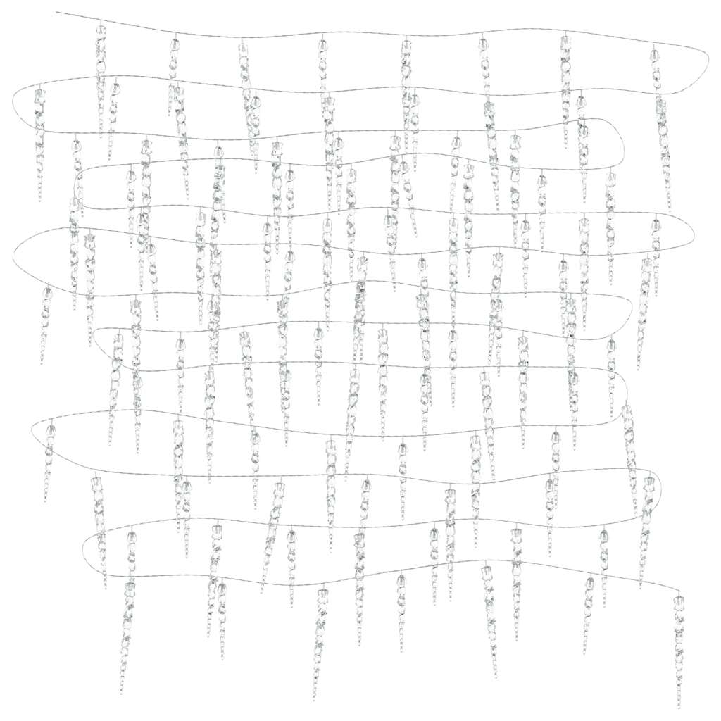 Weihnachts-Eiszapfen-Licht 200 LEDs Kaltweiß 20 m Acryl PVC