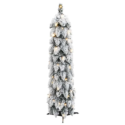 Künstlicher Weihnachtsbaum Beleuchtung & Schnee 45 LEDs 90 cm