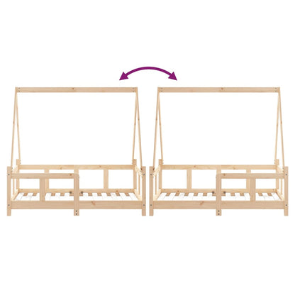 Kinderbett 70x140 cm Massivholz Kiefer