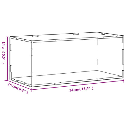 Displaybox Transparent 34x16x14 cm Acryl