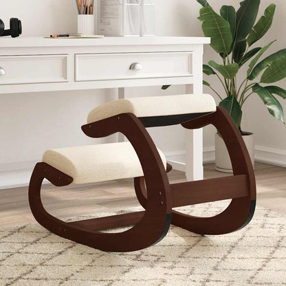 Kniestuhl Creme 55x84x55 cm Birkensperrholz