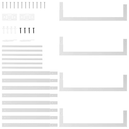 Brennholzregal 50x28x94 cm Edelstahl
