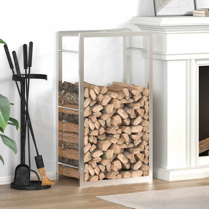 Brennholzregal 50x28x94 cm Edelstahl