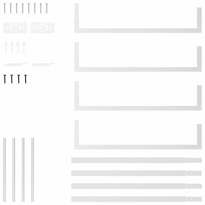 Brennholzregal 80x28x86 cm Edelstahl