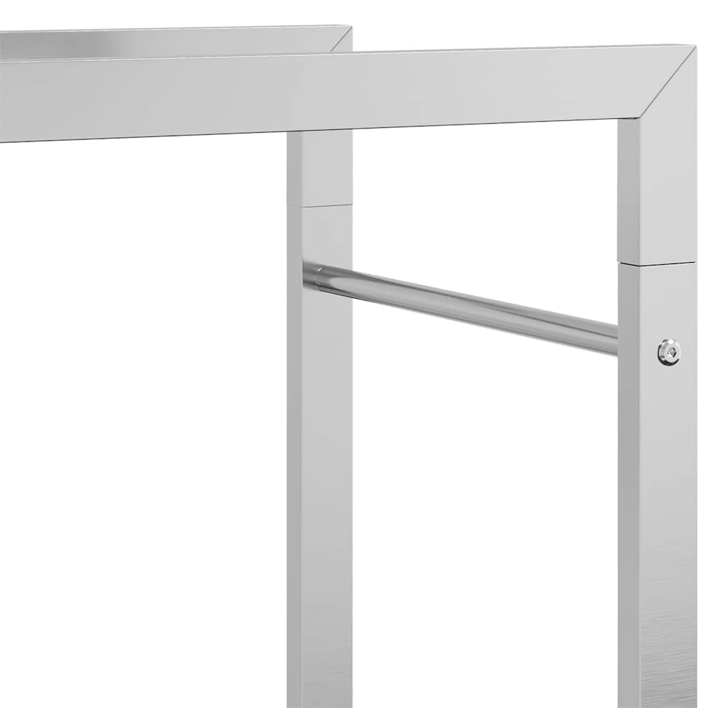 Brennholzregal 80x28x154 cm Edelstahl