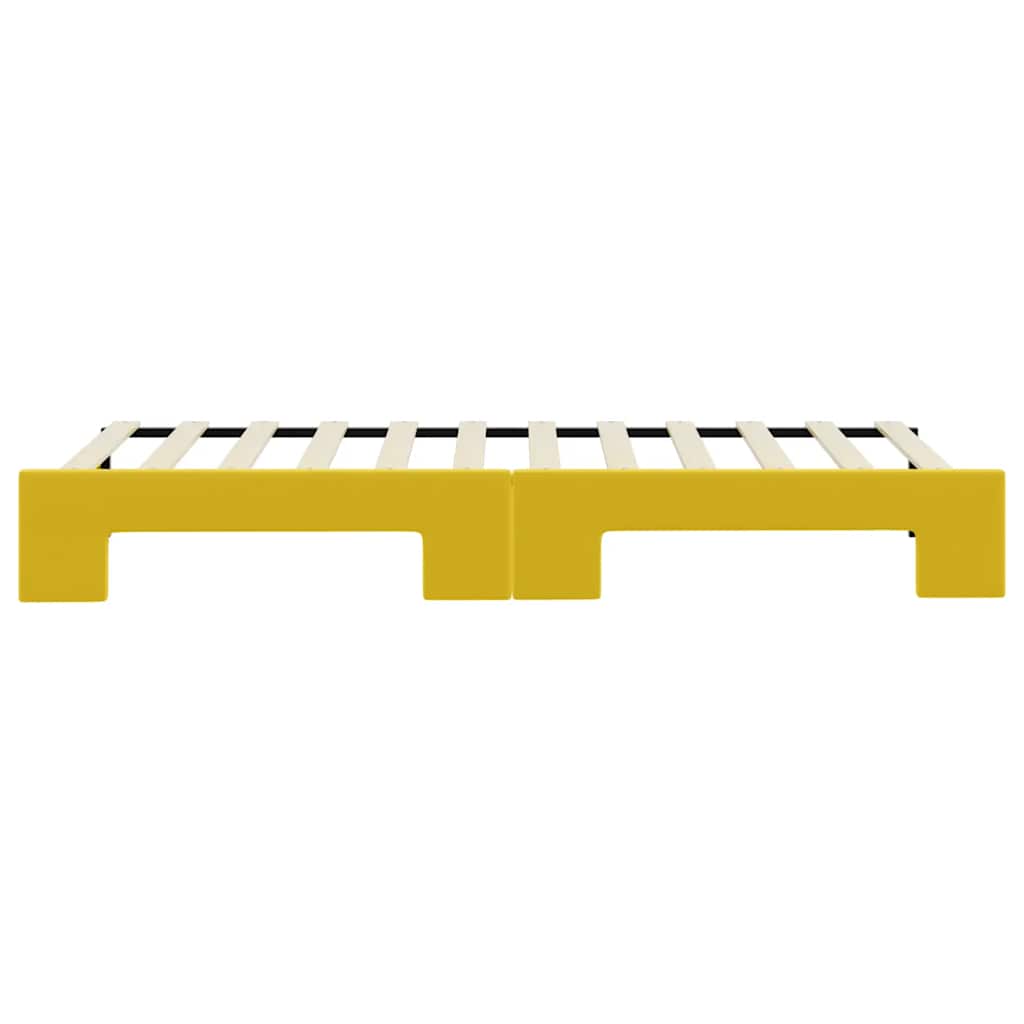 Tagesbett Ausziehbar Gelb 80x200 cm Samt