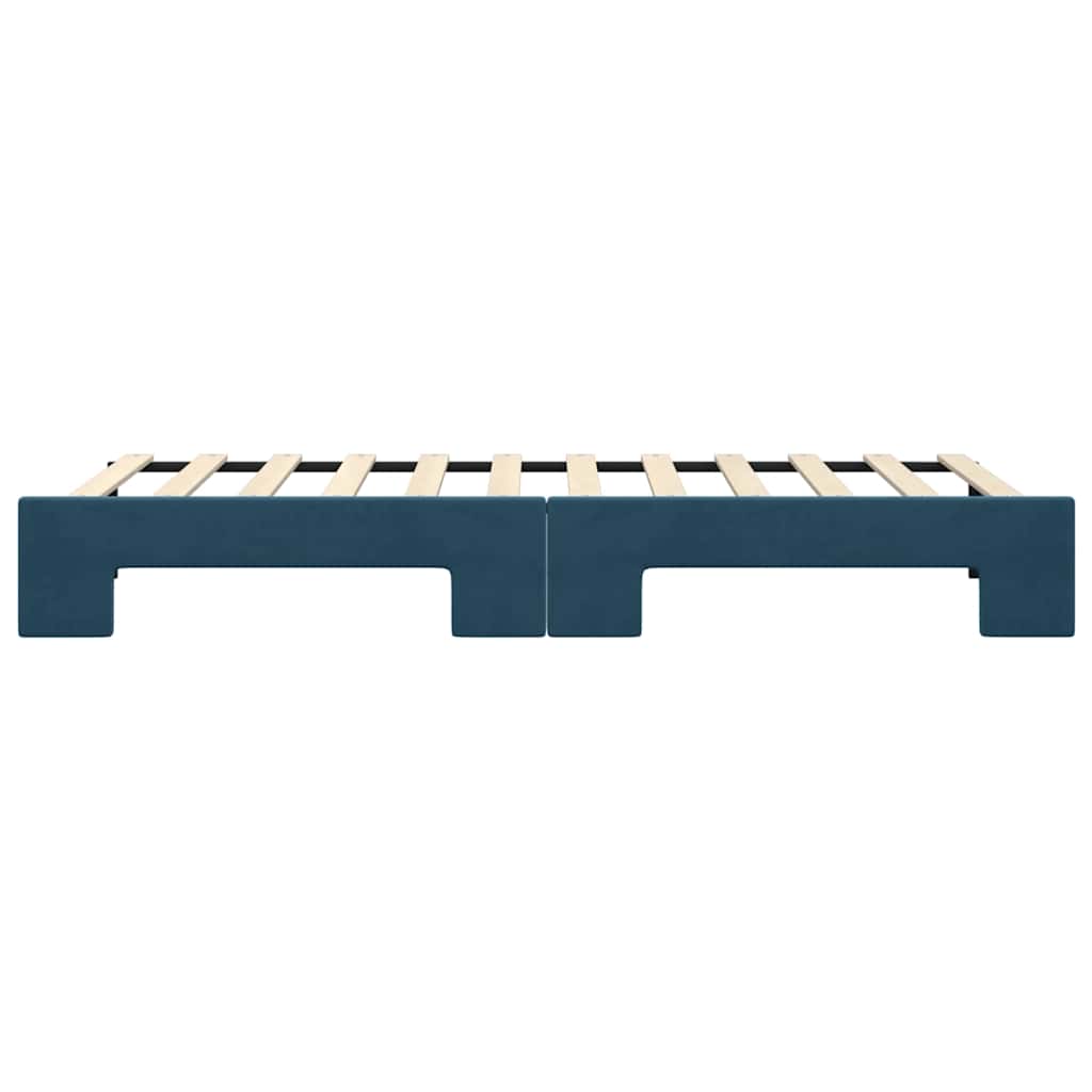 Tagesbett Ausziehbar Blau 80x200 cm Samt