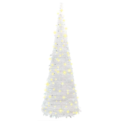 Pop-Up-Weihnachtsbaum Künstlich 150 LEDs Weiß 180 cm
