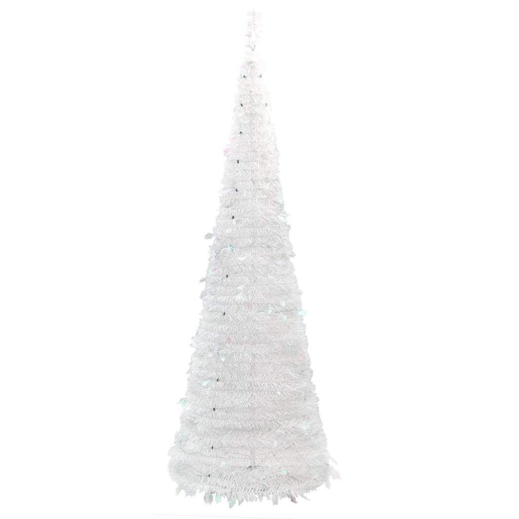 Pop-Up-Weihnachtsbaum Künstlich 150 LEDs Weiß 180 cm