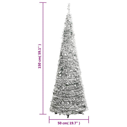Pop-Up-Weihnachtsbaum Künstlich Beschneit 100 LEDs 150 cm
