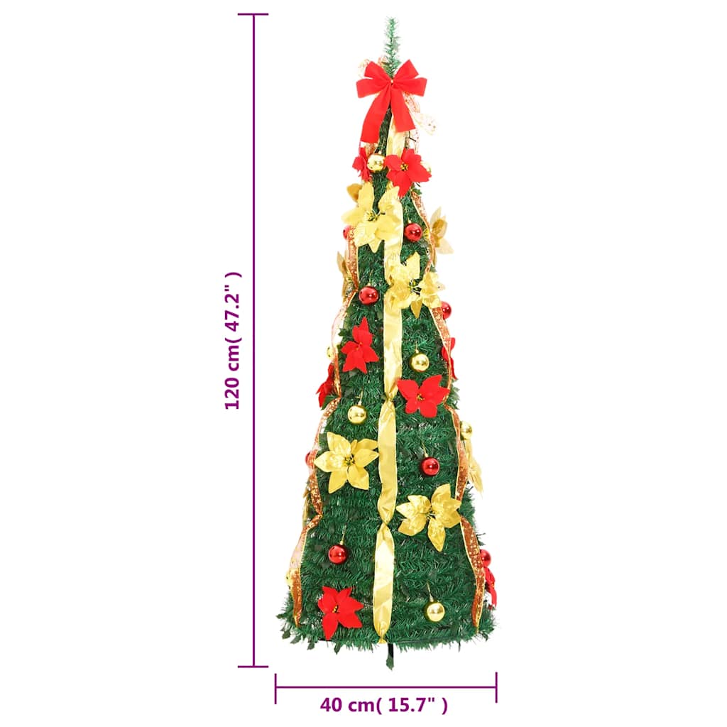 Pop-Up-Weihnachtsbaum Künstlich 50 LEDs Grün 120 cm