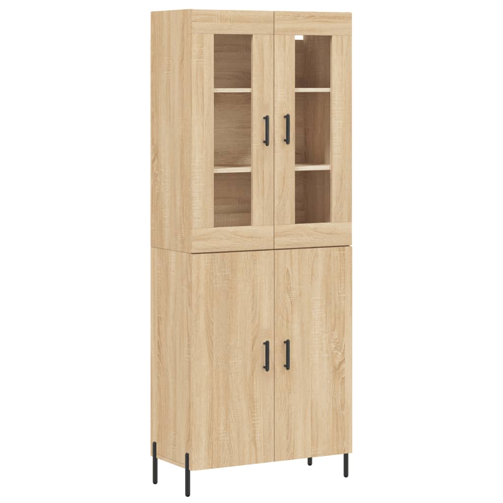 Highboard Sonoma-Eiche 69,5x34x180 cm Holzwerkstoff