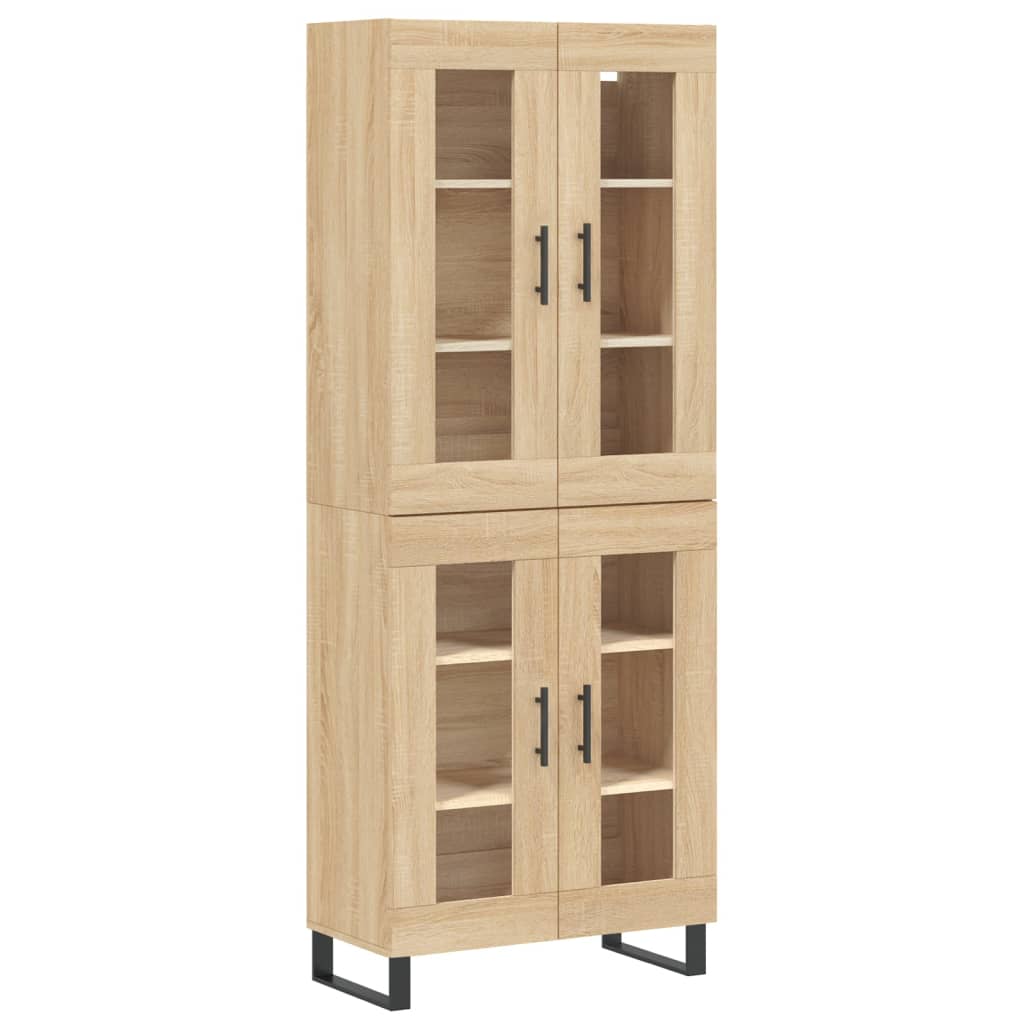 Highboard Sonoma-Eiche 69,5x34x180 cm Holzwerkstoff