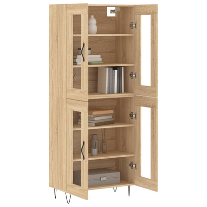 Highboard Sonoma-Eiche 69,5x34x180 cm Holzwerkstoff