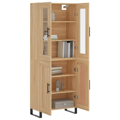 Highboard Sonoma-Eiche 69,5x34x180 cm Holzwerkstoff