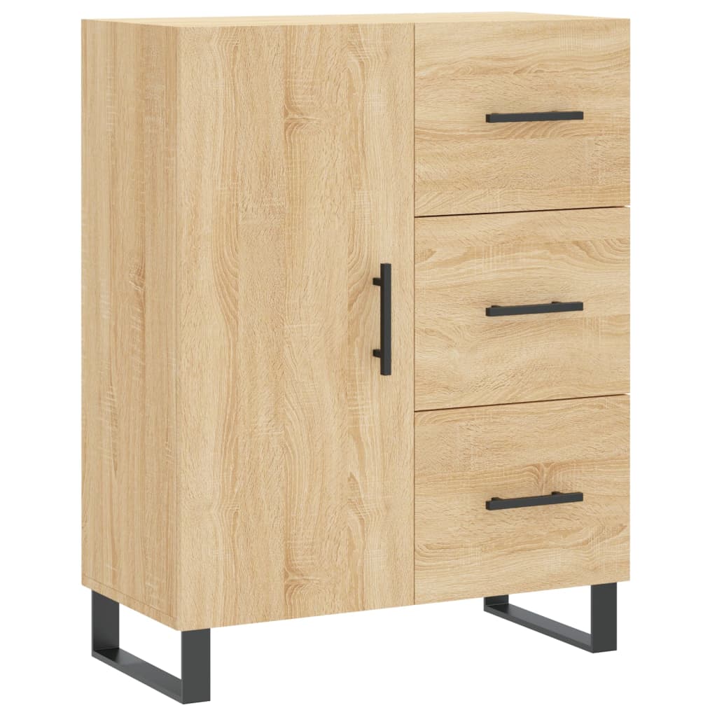 Highboard Sonoma-Eiche 69,5x34x180 cm Holzwerkstoff