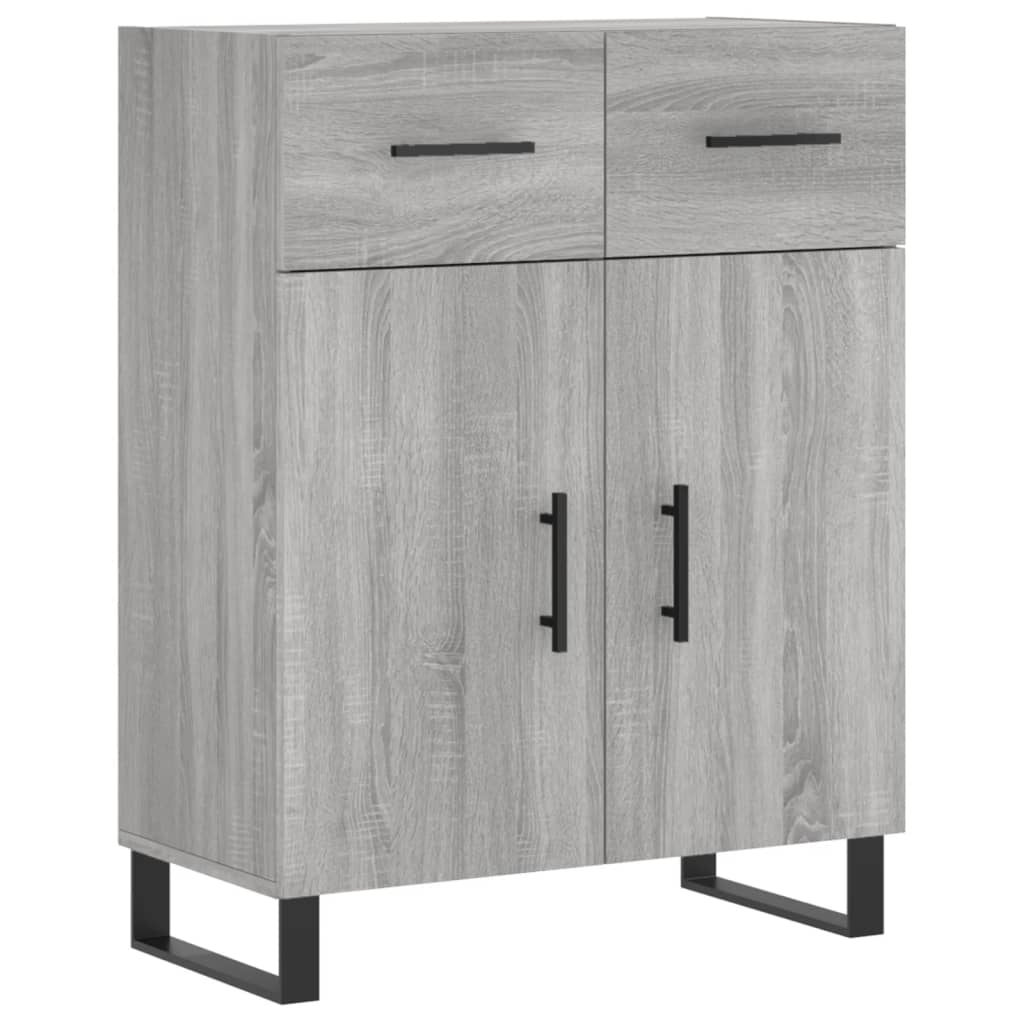 Highboard Grau Sonoma 69,5x34x180 cm Holzwerkstoff