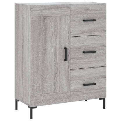 Highboard Grau Sonoma 69,5x34x180 cm Holzwerkstoff