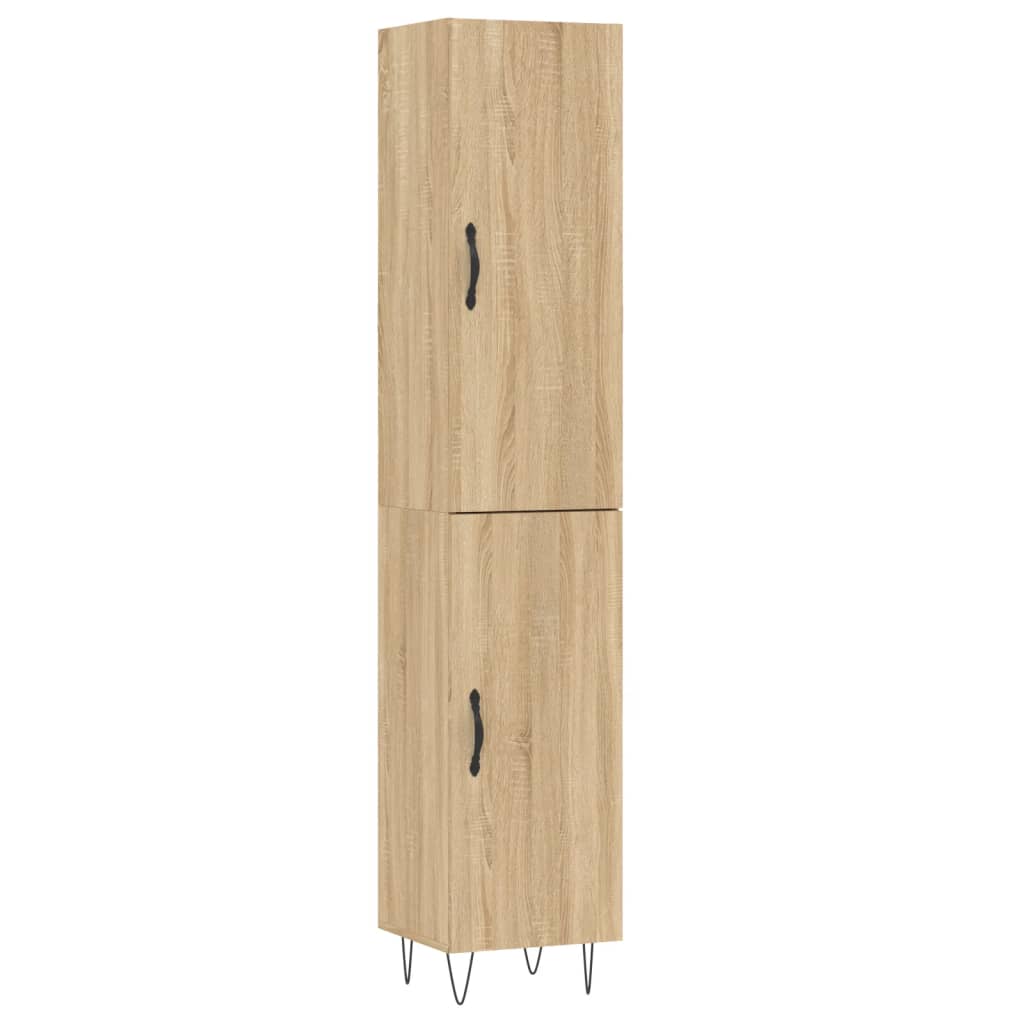 Highboard Sonoma-Eiche 34,5x34x180 cm Holzwerkstoff