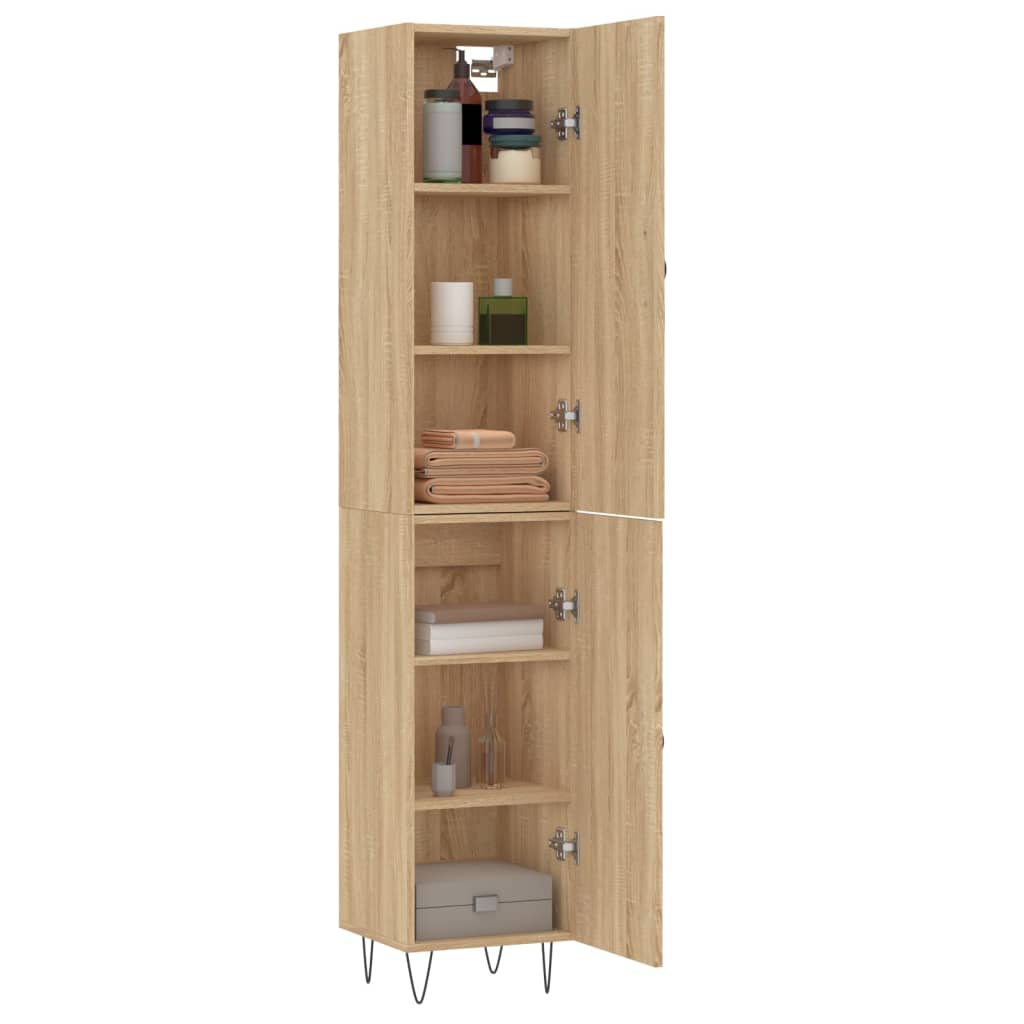 Highboard Sonoma-Eiche 34,5x34x180 cm Holzwerkstoff