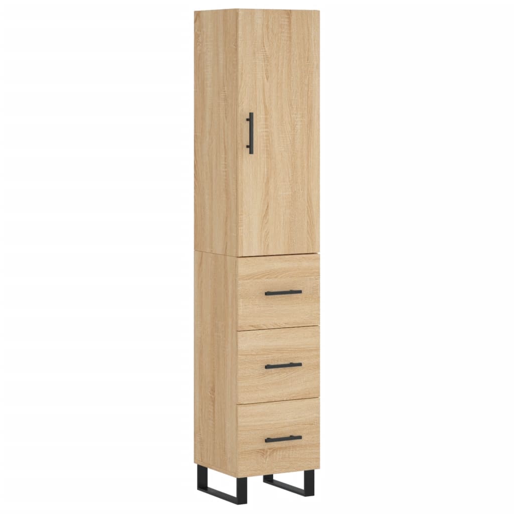 Highboard Sonoma-Eiche 34,5x34x180 cm Holzwerkstoff