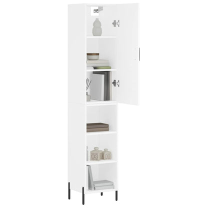 Highboard Weiß 34,5x34x180 cm Holzwerkstoff