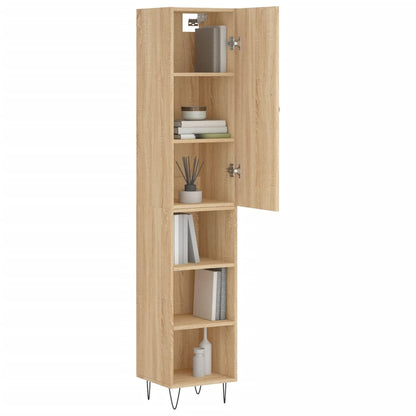 Highboard Sonoma-Eiche 34,5x34x180 cm Holzwerkstoff