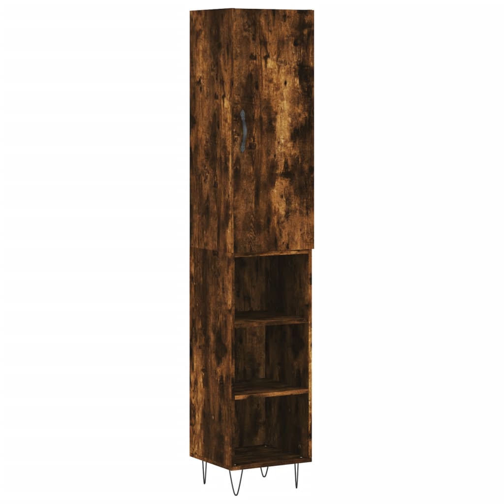 Highboard Räuchereiche 34,5x34x180 cm Holzwerkstoff