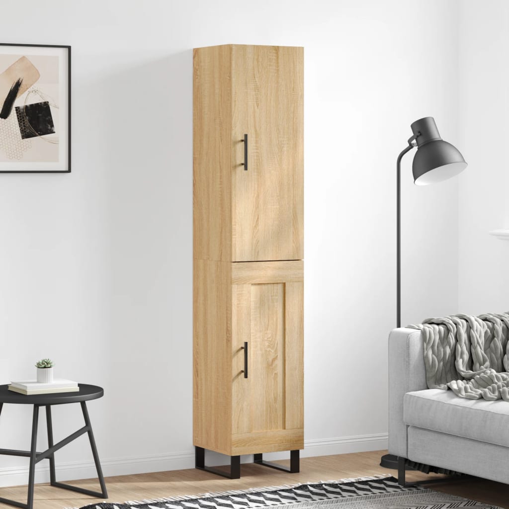 Highboard Sonoma-Eiche 34,5x34x180 cm Holzwerkstoff