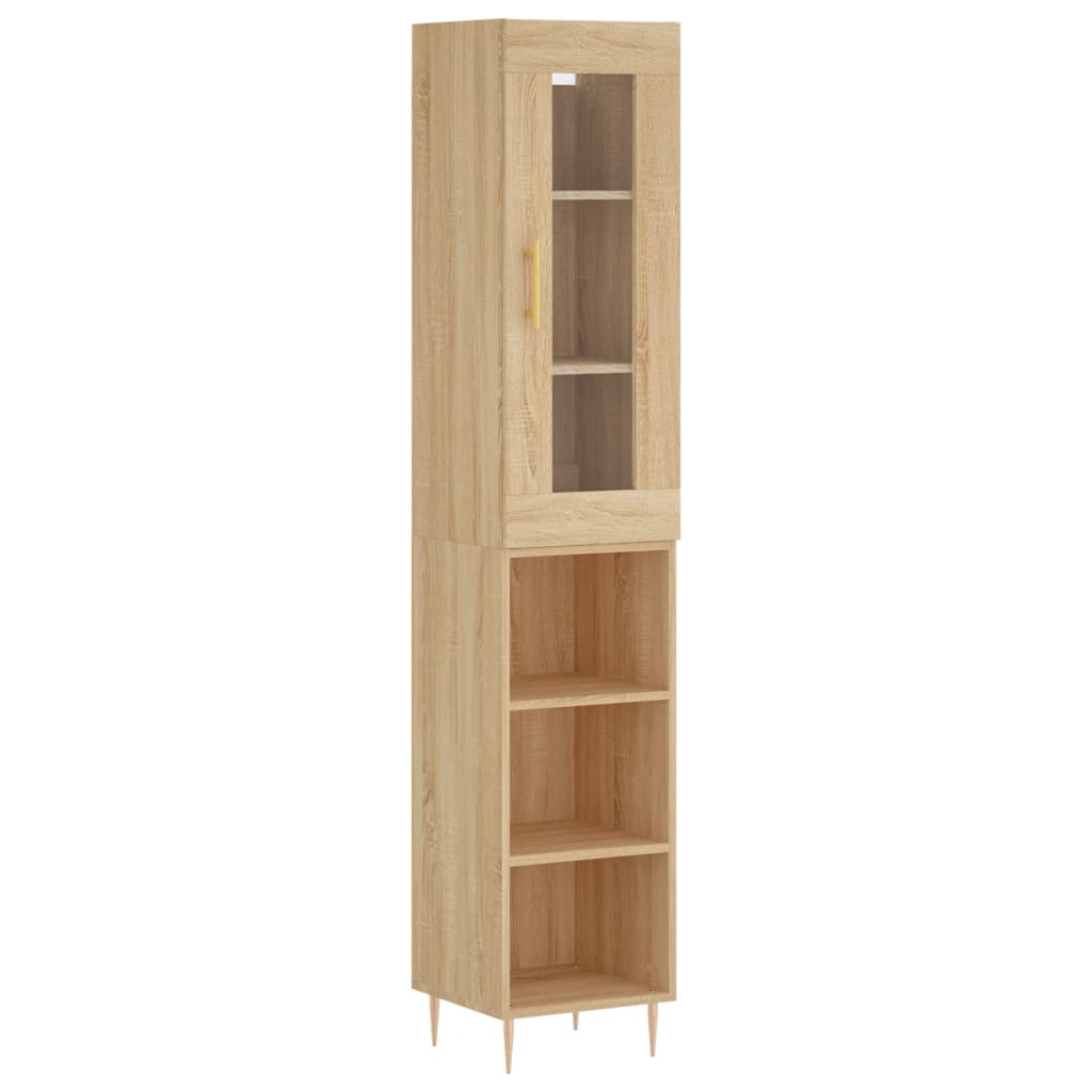 Highboard Sonoma-Eiche 34,5x34x180 cm Holzwerkstoff