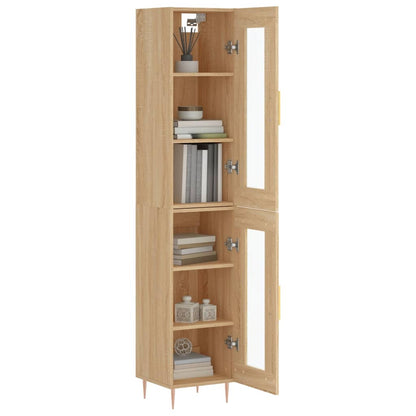 Highboard Sonoma-Eiche 34,5x34x180 cm Holzwerkstoff