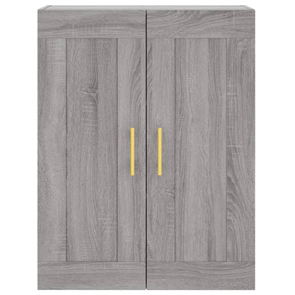 Highboard Grau Sonoma 69,5x34x180 cm Holzwerkstoff