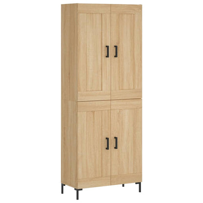 Highboard Sonoma-Eiche 69,5x34x180 cm Holzwerkstoff