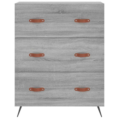 Highboard Grau Sonoma 69,5x34x180 cm Holzwerkstoff