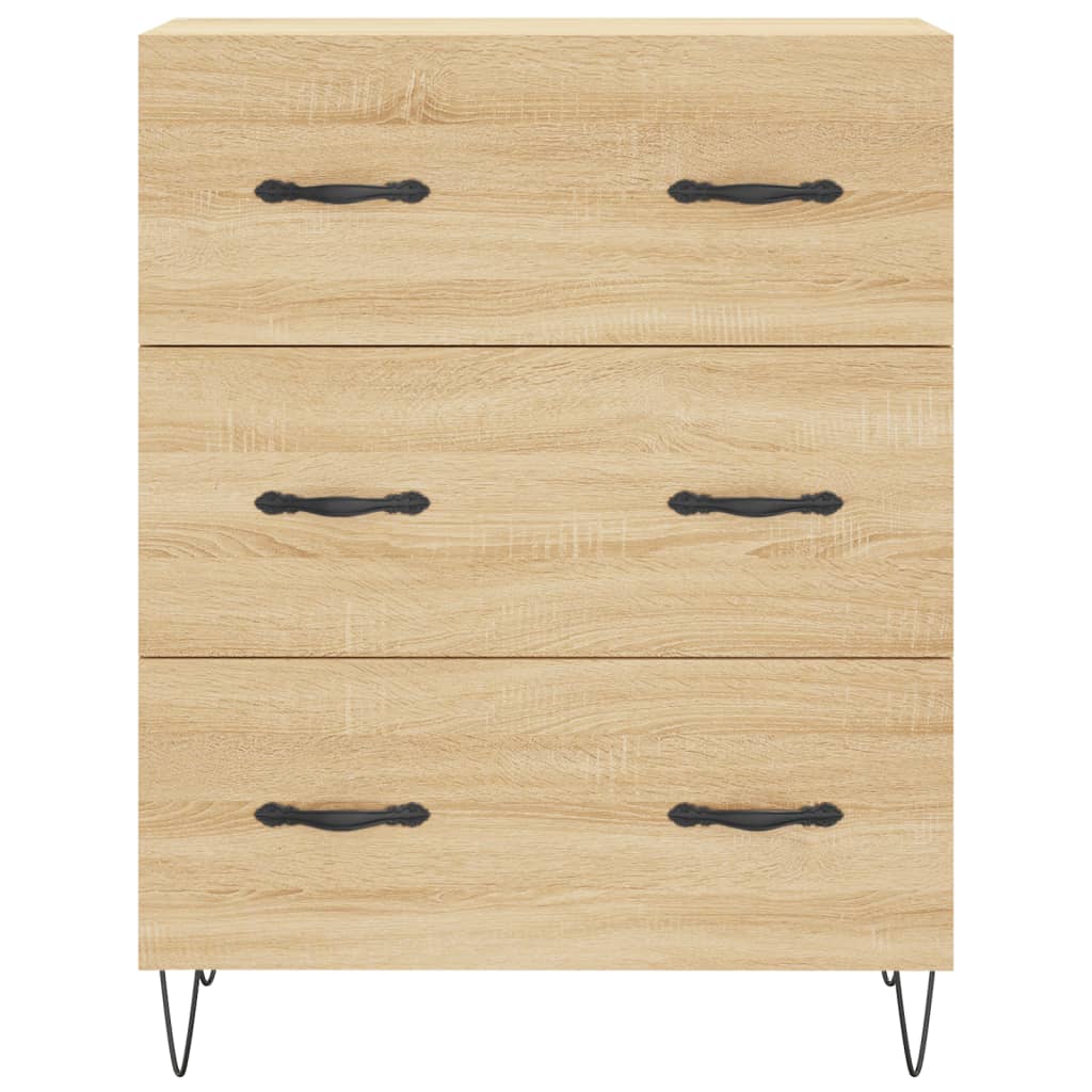 Highboard Sonoma-Eiche 69,5x34x180 cm Holzwerkstoff