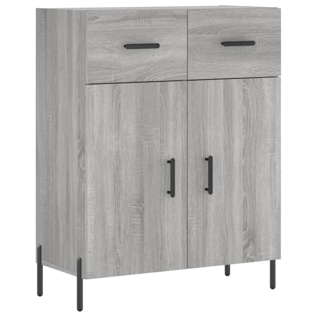 Highboard Grau Sonoma 69,5x34x180 cm Holzwerkstoff