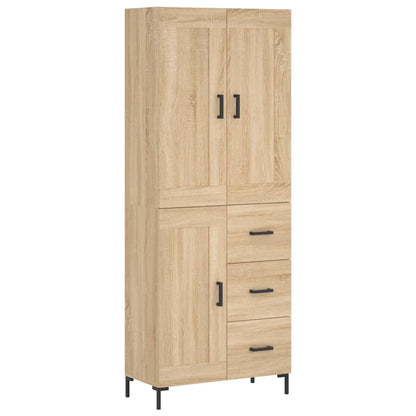 Highboard Sonoma-Eiche 69,5x34x180 cm Holzwerkstoff