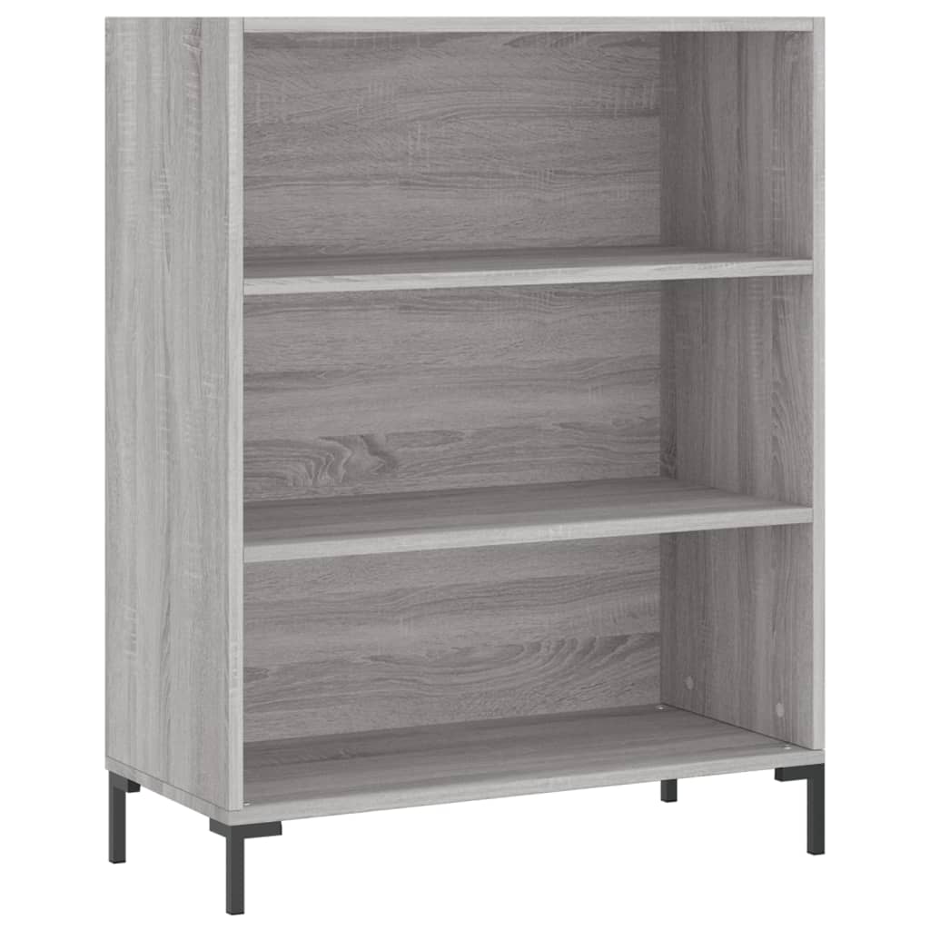 Highboard Grau Sonoma 69,5x34x180 cm Holzwerkstoff