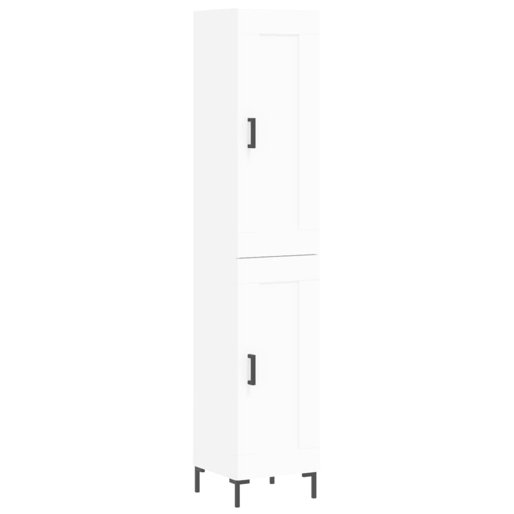 Highboard Weiß 34,5x34x180 cm Holzwerkstoff