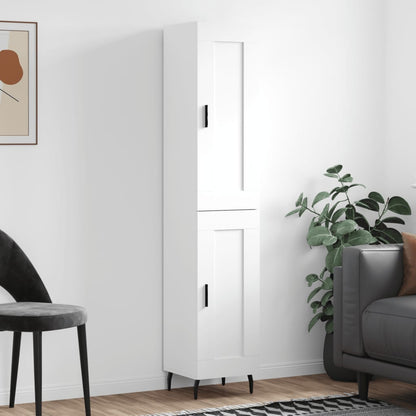 Highboard Weiß 34,5x34x180 cm Holzwerkstoff