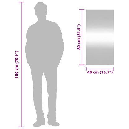 Wandspiegel 40x80 cm Glas Rechteckig