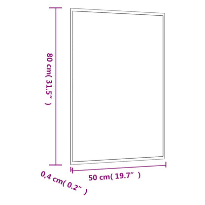 Wandspiegel 50x80 cm Glas Rechteckig