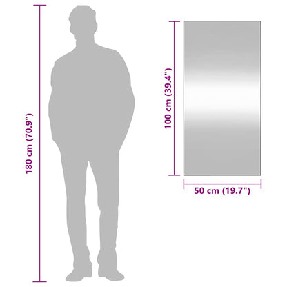 Wandspiegel 50x100 cm Glas Rechteckig