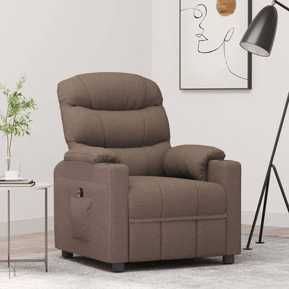 Relaxsessel Elektrisch Taupe Stoff